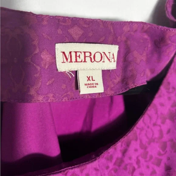 Merona Magenta Layered Blouse - size XL - Picture 2 of 10